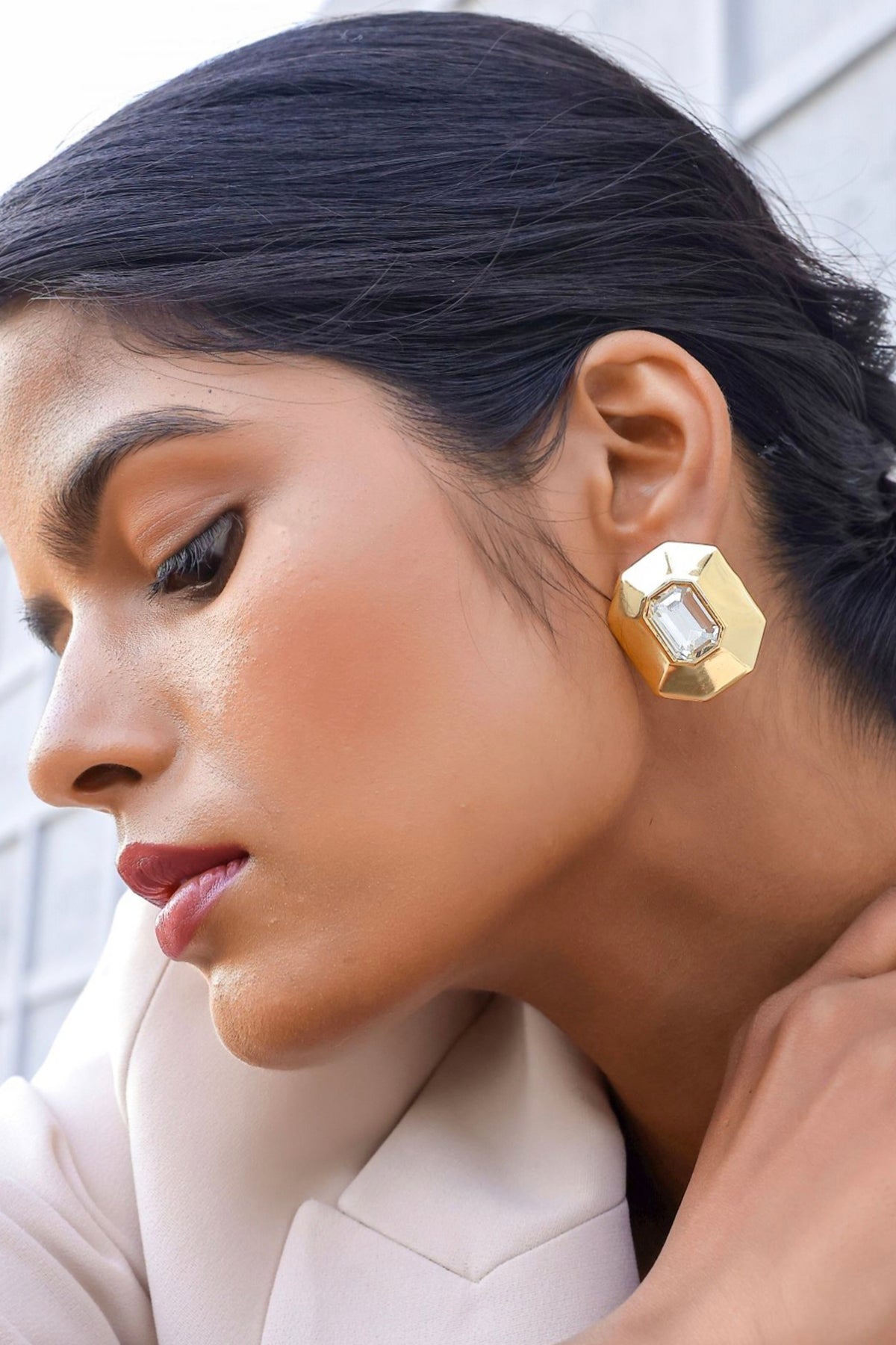 Tira Crystal Stud Earrings