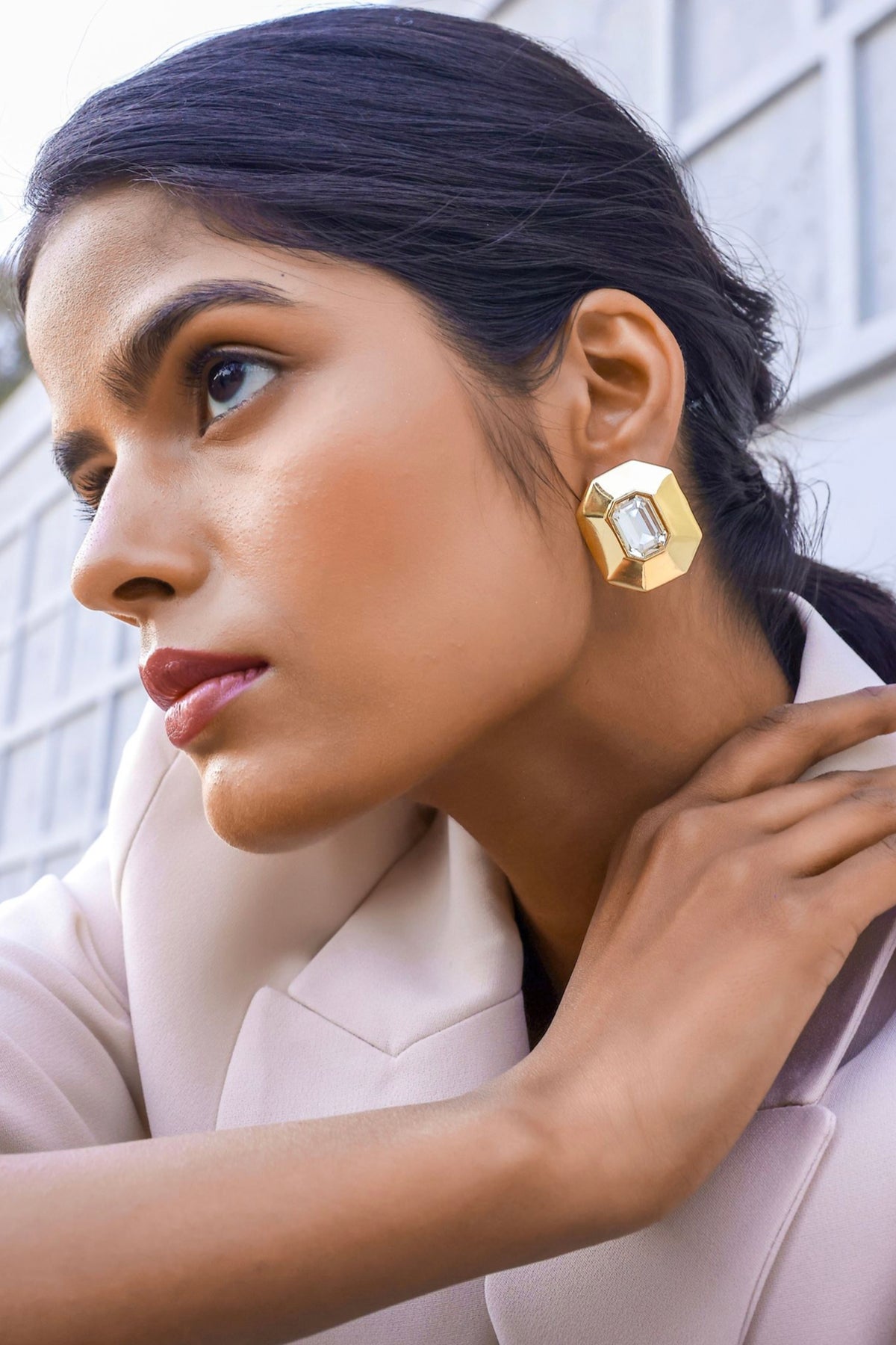 Tira Crystal Stud Earrings