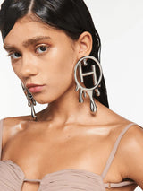 Alaya F in Midi Mongram Earrings