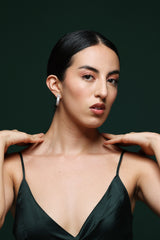 Gold Cubic Zirconia Hoop Earrings