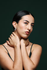 Gold Cubic Zirconia Hoop Earrings