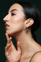 Gold Cubic Zirconia Hoop Earrings