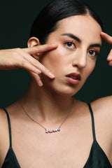 Gold Multi Shape CZ Flower Necklace