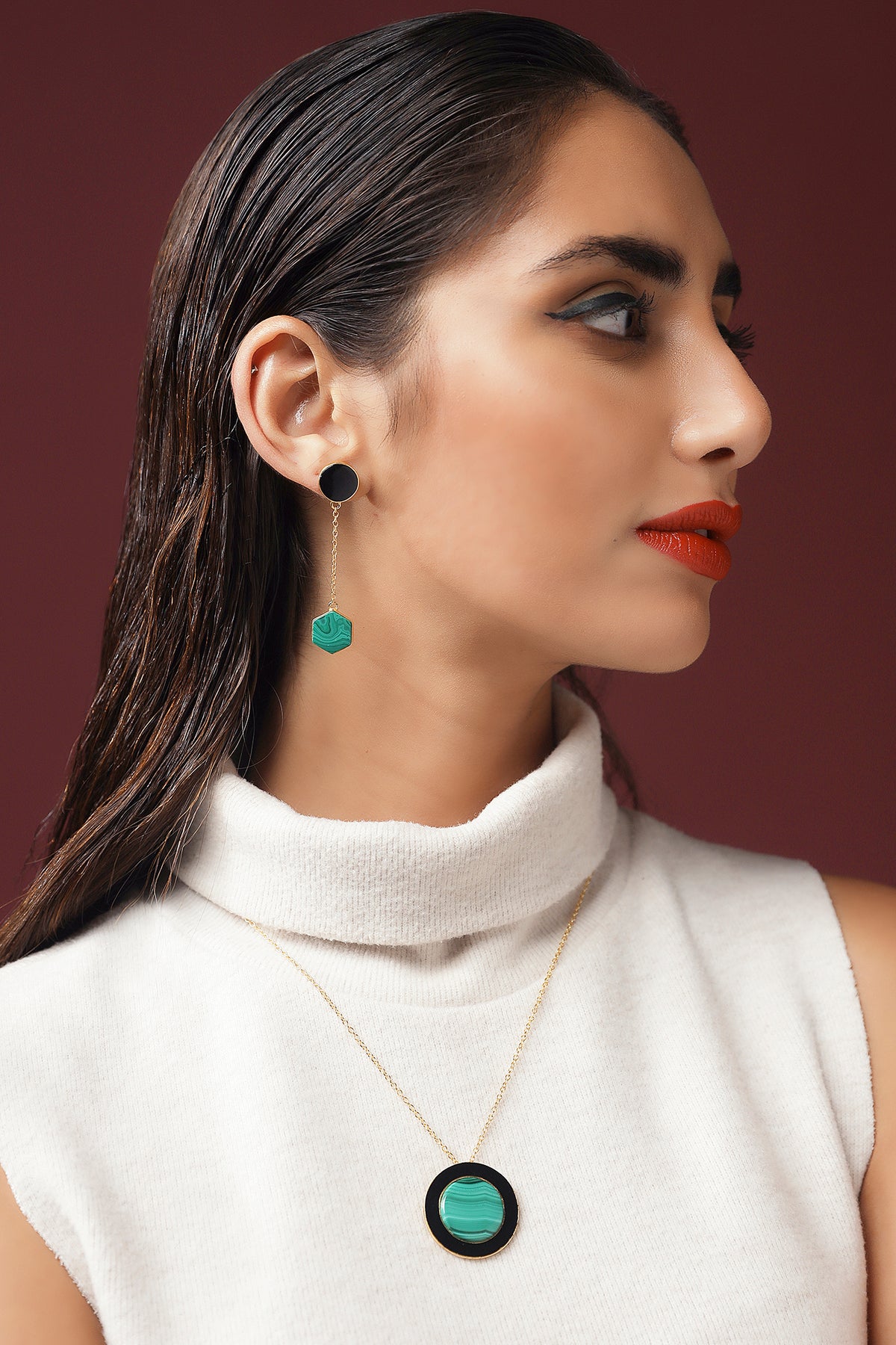 Gold Sculptural Contemporary Statement Earrings