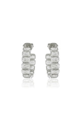 Gold Cubic Zirconia Hoop Earrings