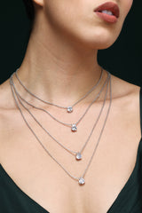Gold CZ Layered Statement Necklace