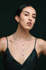 Gold CZ Layered Statement Necklace