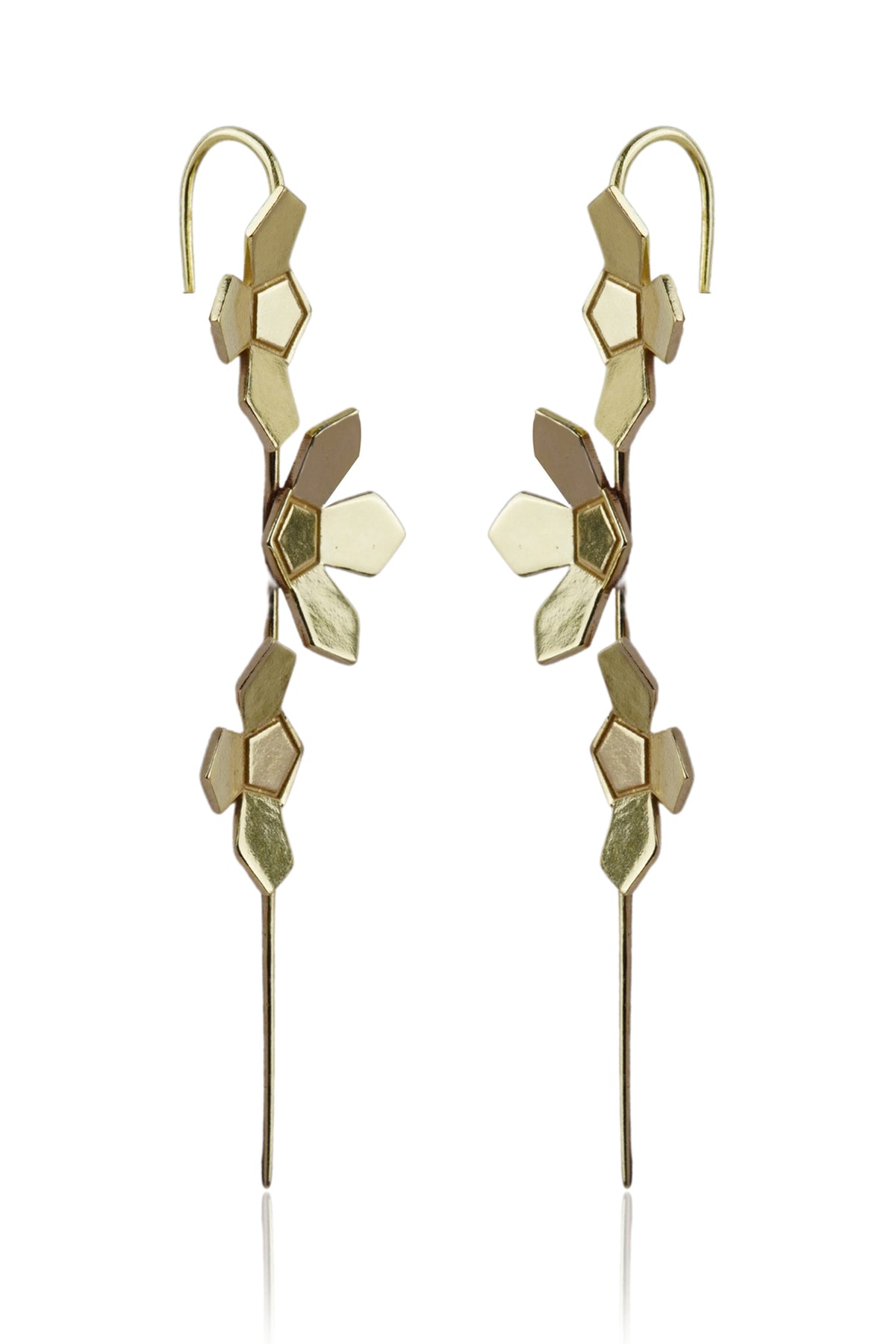 Poppy Flower Design Drop Earrings