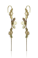 Poppy Flower Design Drop Earrings