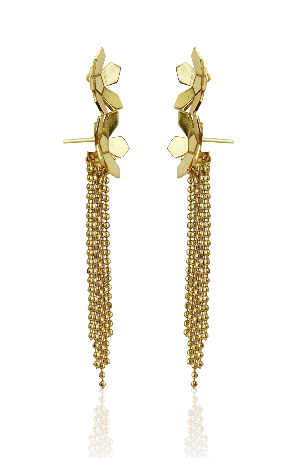 Contemporary Floral Dangle Earrings
