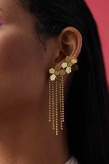 Contemporary Floral Dangle Earrings