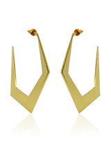 Gold Minimal Geometric Hoop Earrings