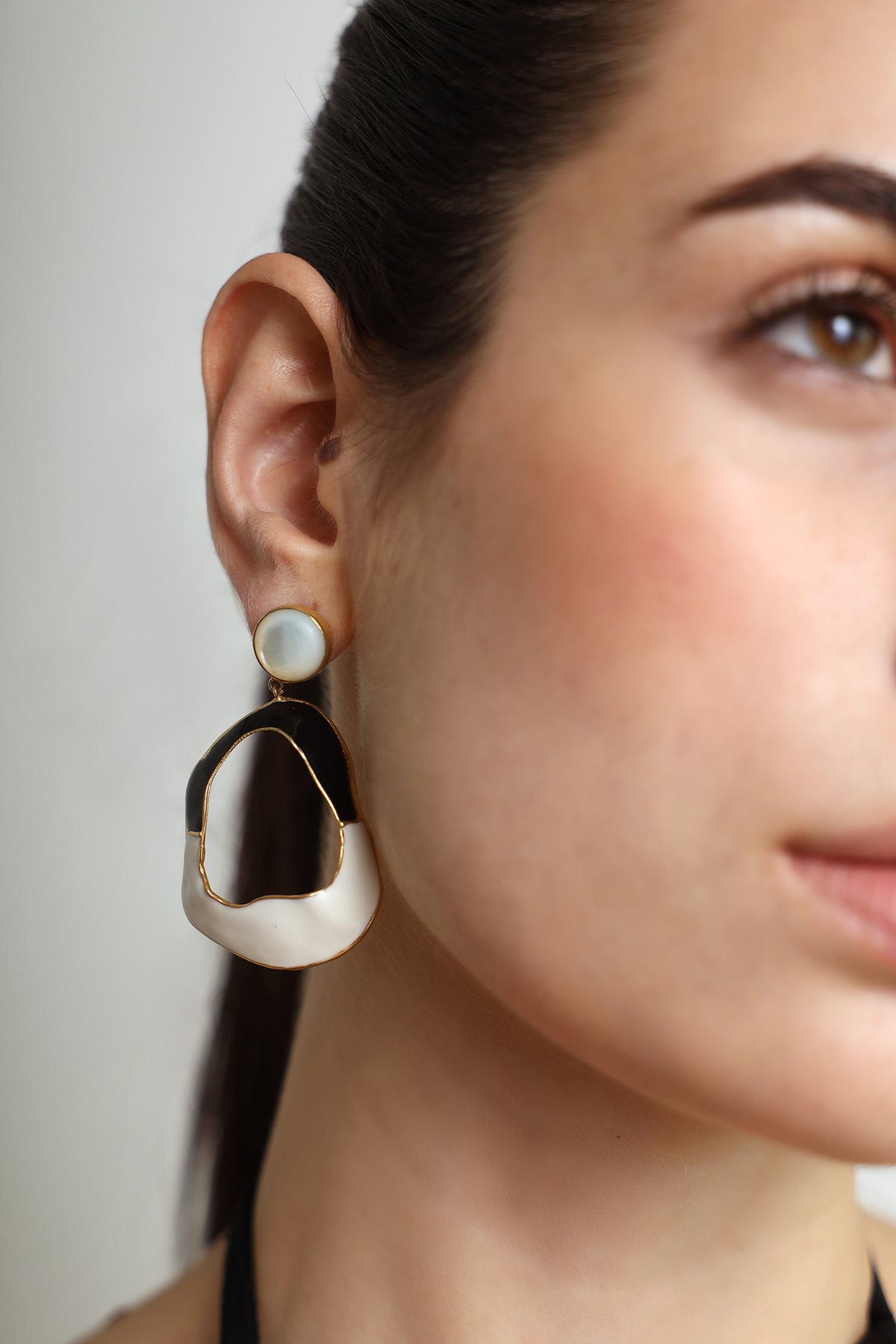 Gold Saline Statement Earrings