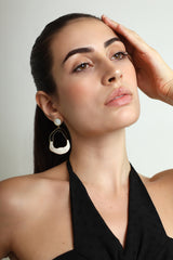 Gold Saline Statement Earrings