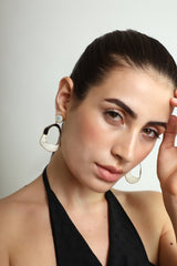 Gold Saline Statement Earrings