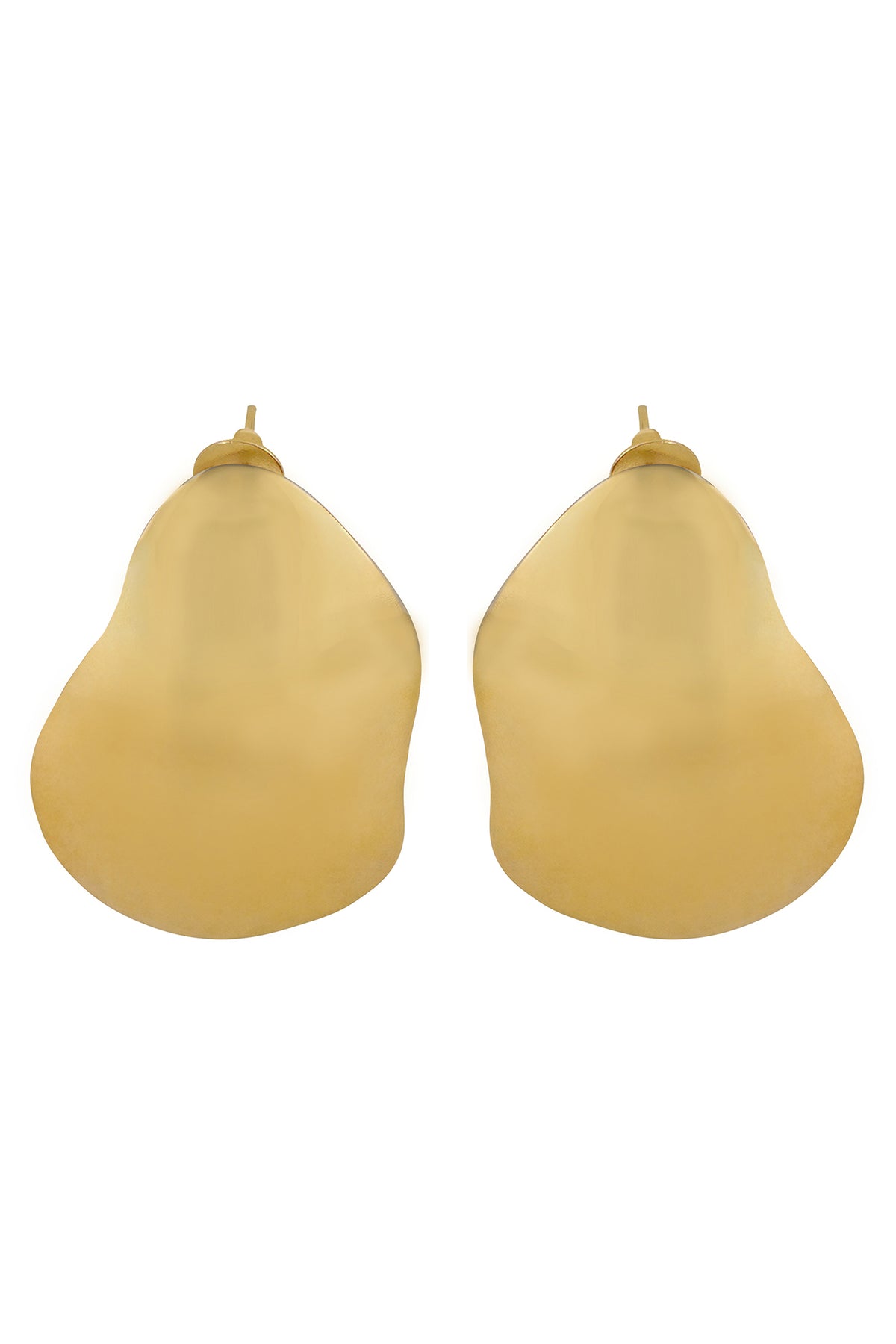 Gold Contemporary Statement Stud Earrings