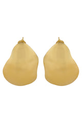 Gold Contemporary Statement Stud Earrings