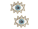 Gold Evil Eye Studs
