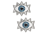 Silver Evil Eye Studs