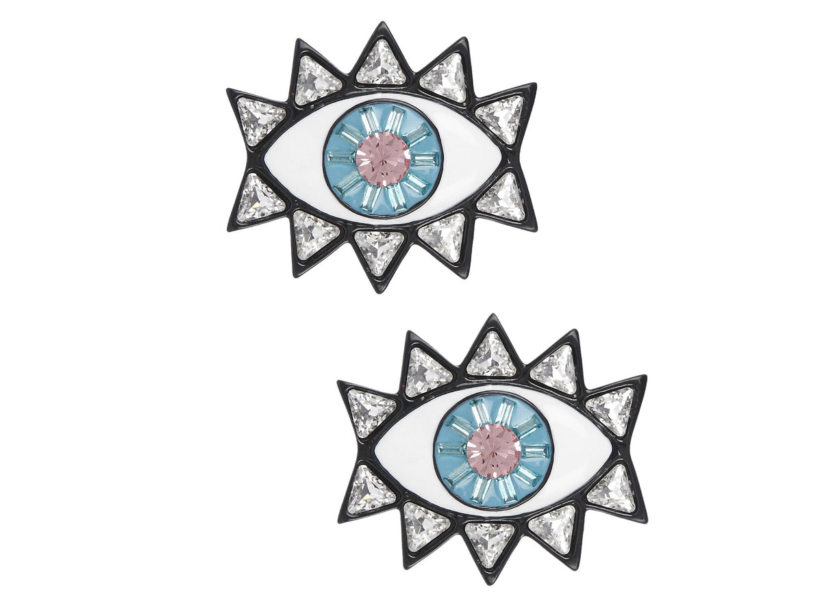 Black Evil Eye Studs