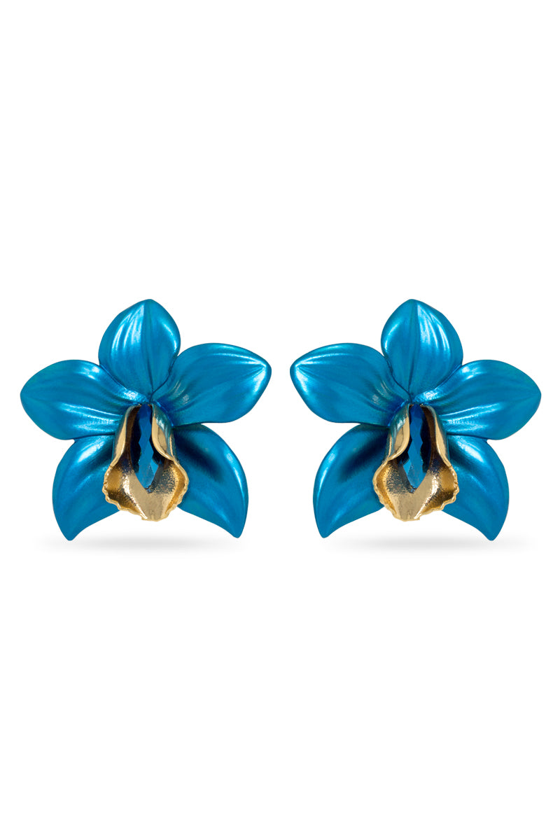 Metallic Orchid Blue Earrings