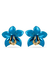 Metallic Orchid Blue Earrings
