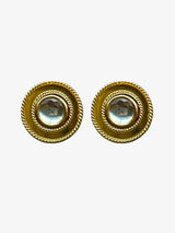 Polki Dot Stud Earrings - Gold