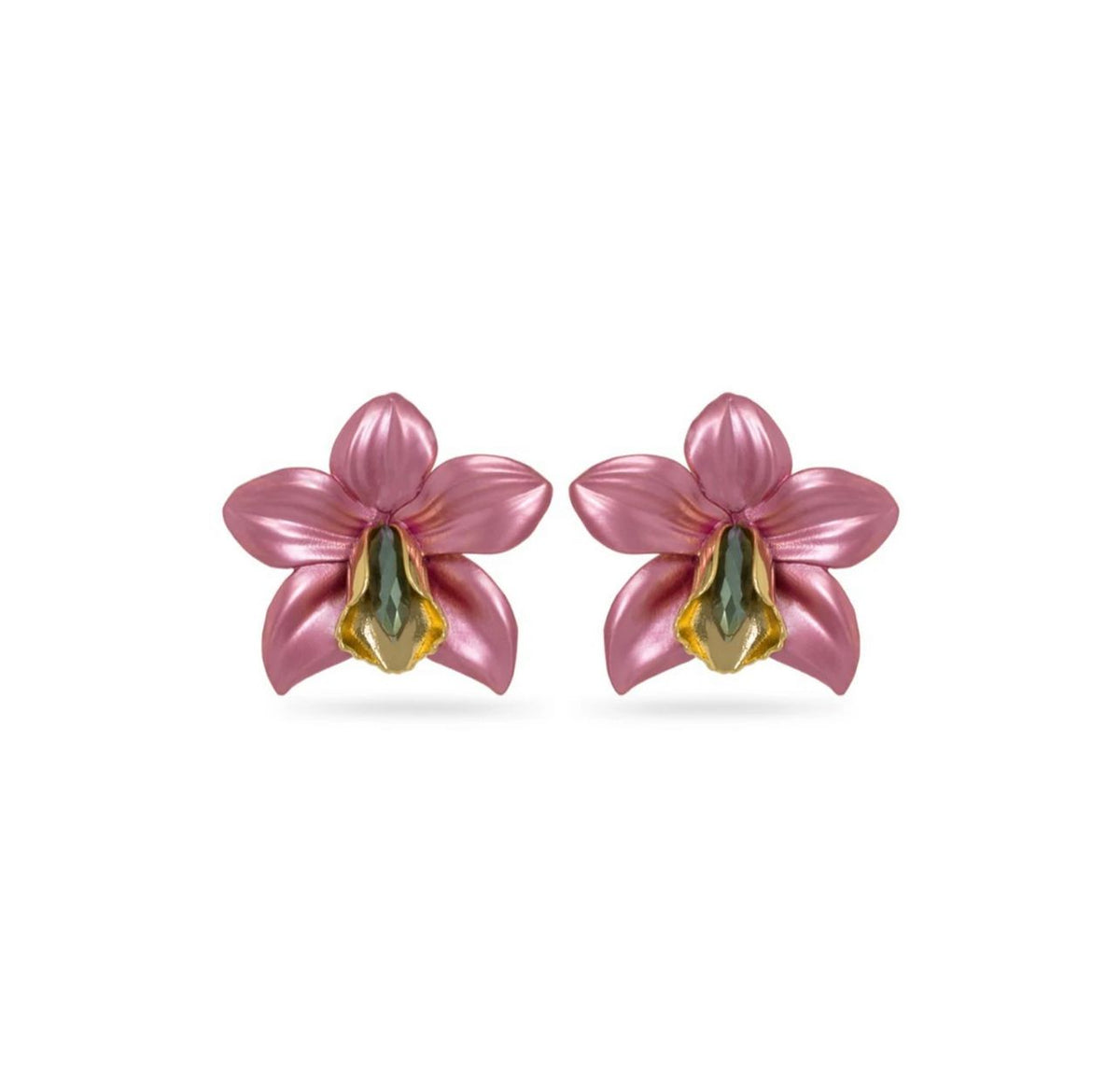 Metallic Orchid Magenta Earrings