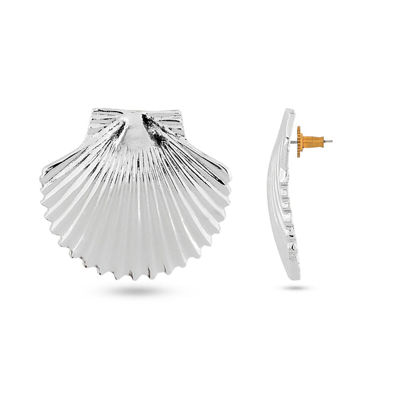 Silver Tops Shell Earring