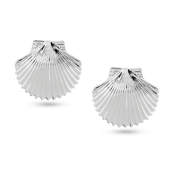 Silver Tops Shell Earring