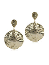Beaten Sphere Earrings - Gold