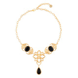 Gold Goth Skull Necklace