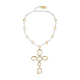 Polki Cross Necklace