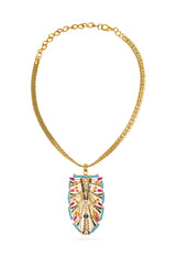 Blue Egyptian Pendant Necklace