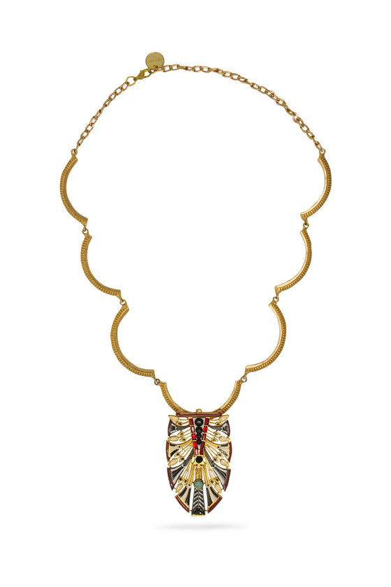 Red Egyptian Pendant Necklace
