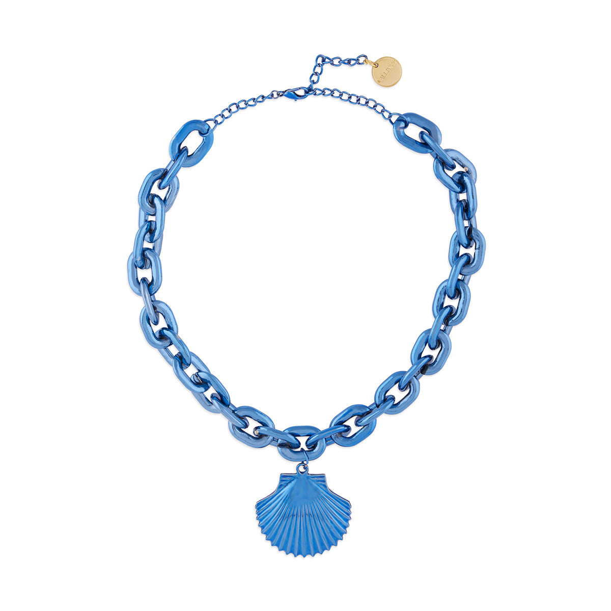 Blue Shell Pendant Necklace