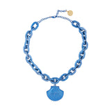 Blue Shell Pendant Necklace