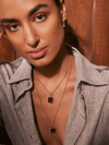 Two Tone Crystal Pendant Necklace