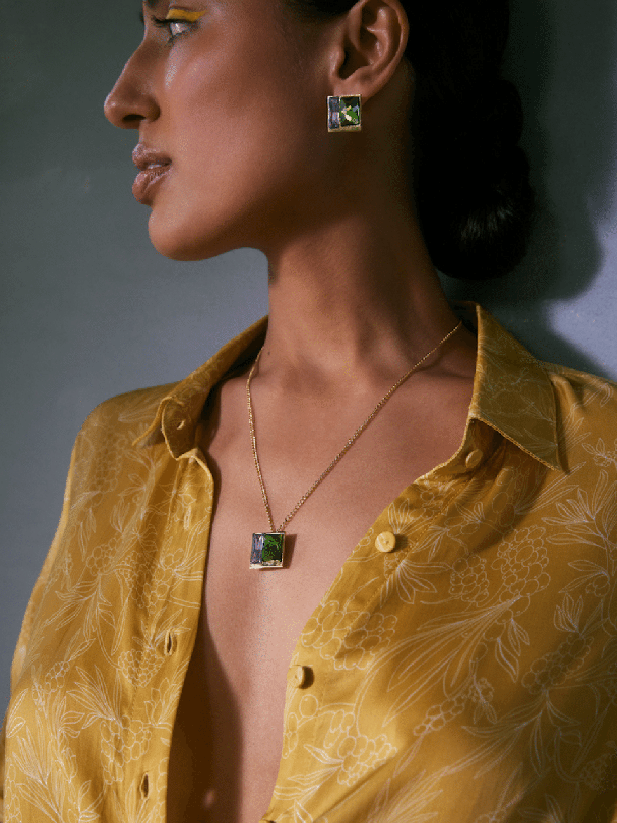 Two Tone Crystal Necklace