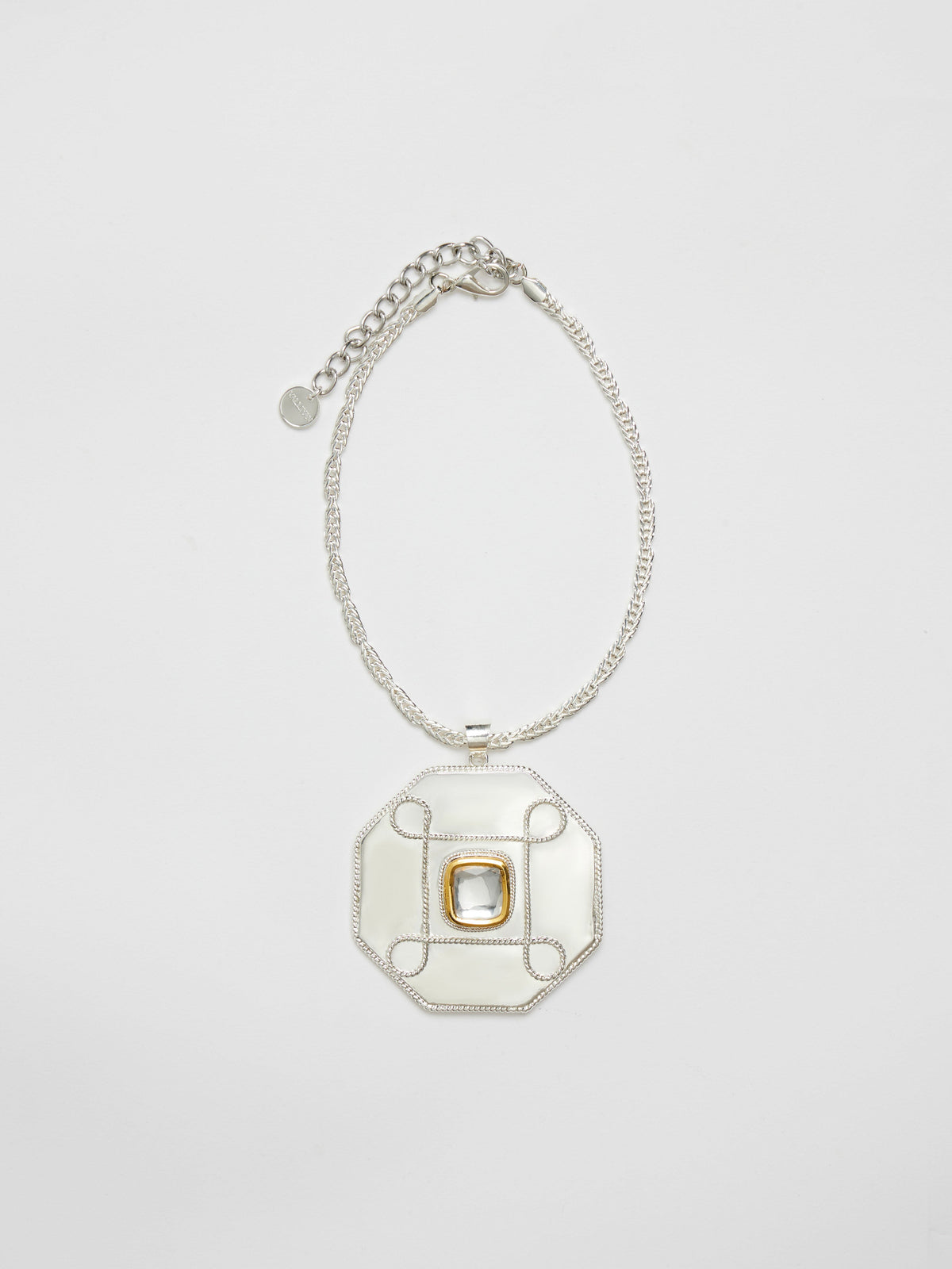 Polki Hexxagon Medallion Necklace