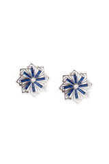 Silver Grid Studs