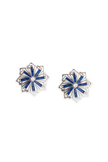  Silver Grid Studs