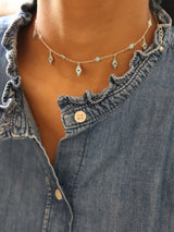 Evil Eye Drop Choker