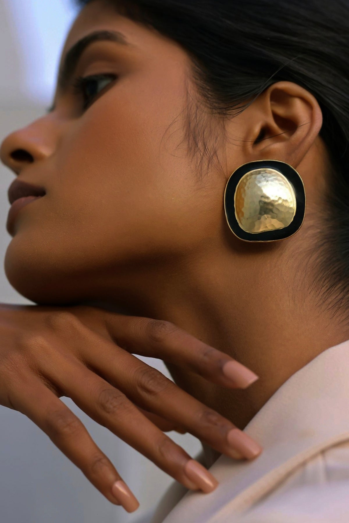 Zia Enamel Stud Earrings