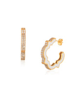 Half Cut Studded Hoops