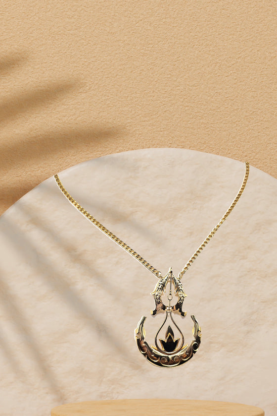 Aqua Gold Fish Pendant