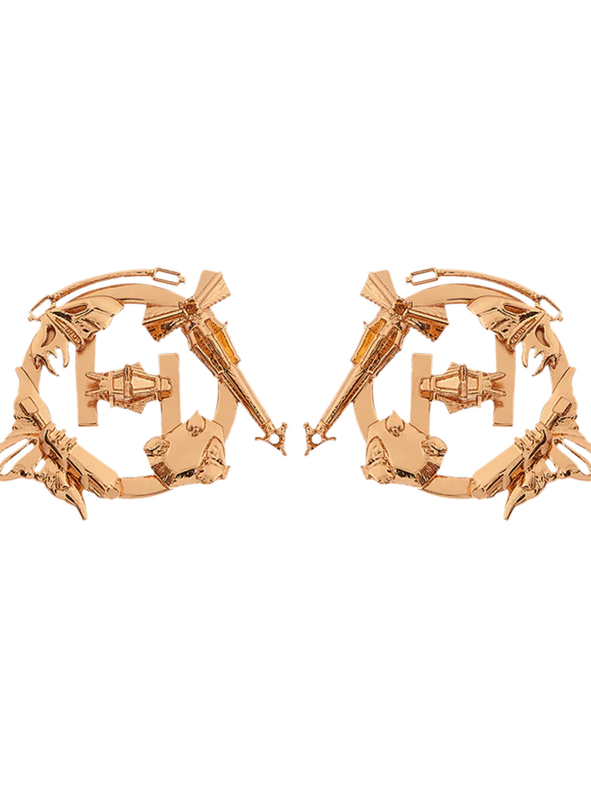 O.H. Monogram Mini Studs