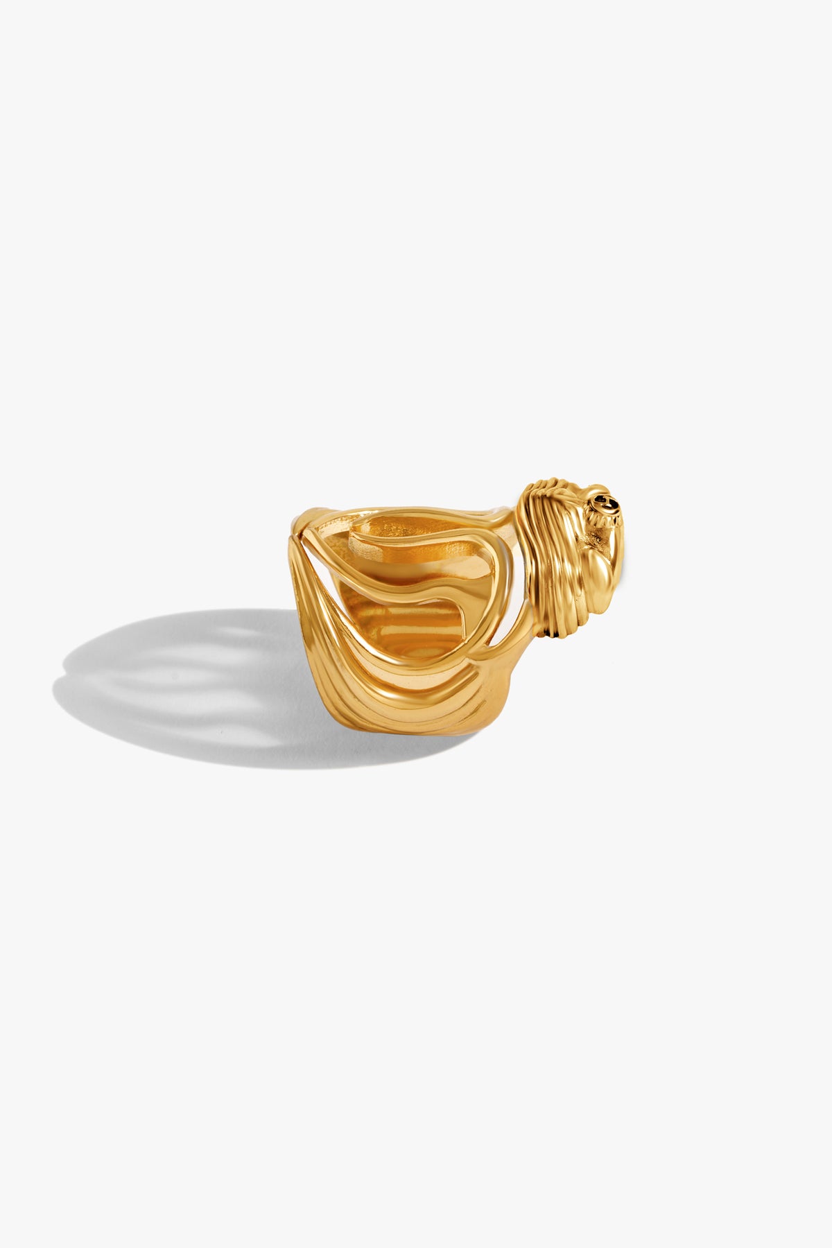 Koko Gold Plated Flame Design Statement Ring