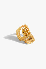 Koko Gold Plated Flame Design Statement Ring