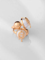 Drip Cluster Huggie Ring